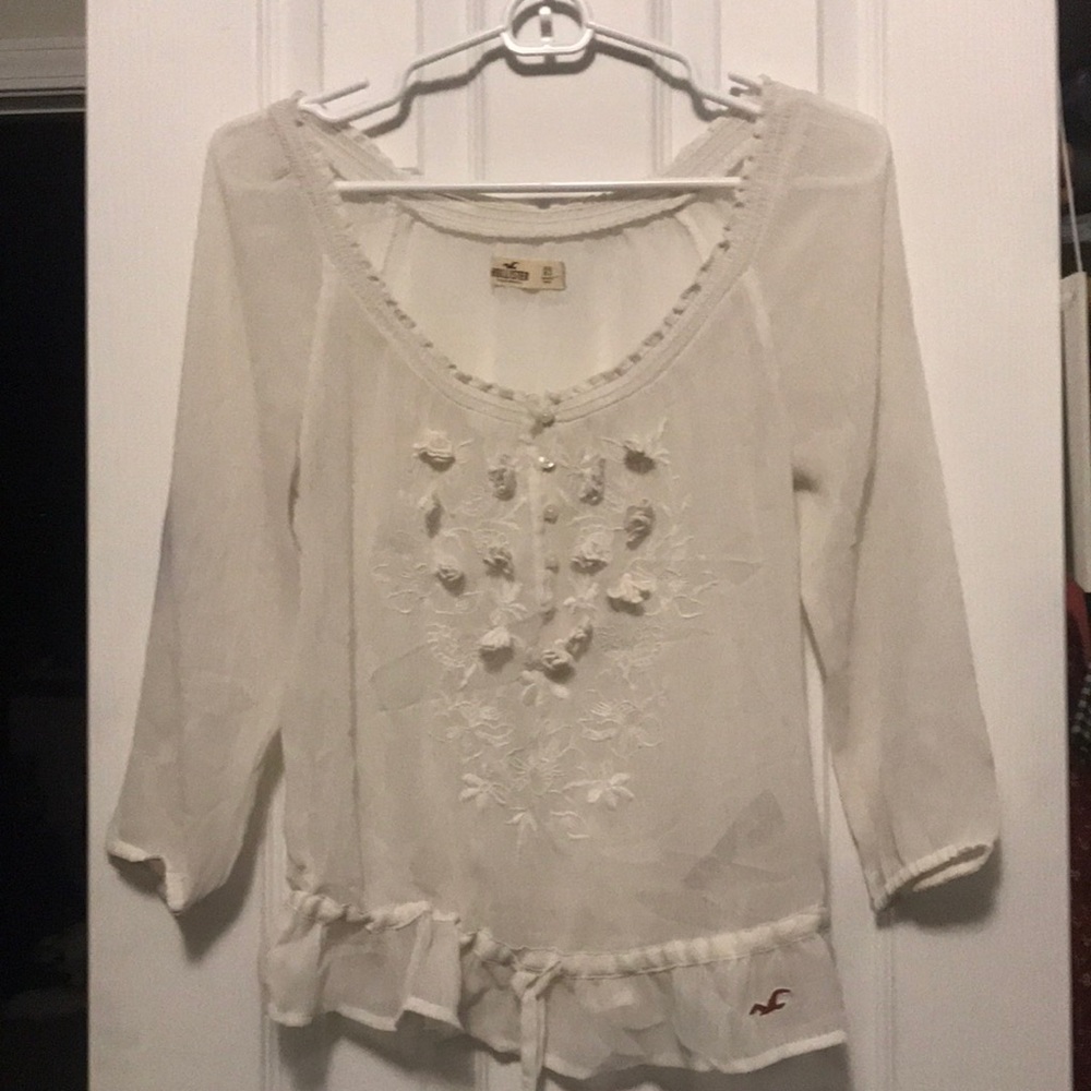 Hollister floral peplum blouse